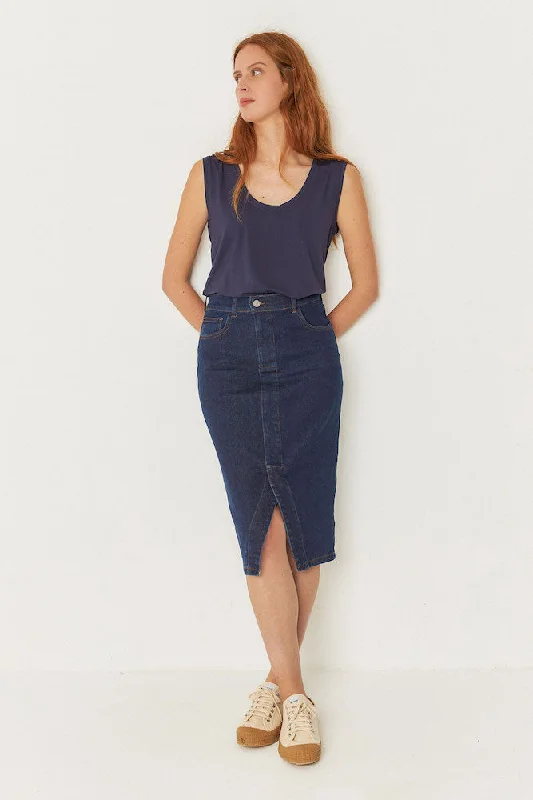 SKFK Aintzane skirt DK dark denim women boho skirt vibe