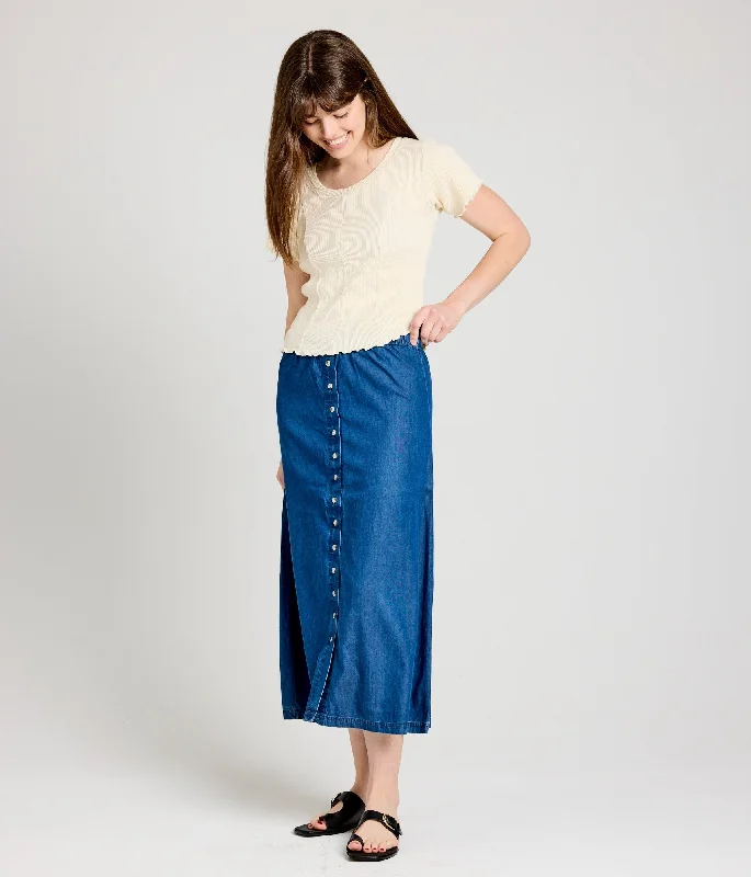 Willow Skirt - Chambray vintage skirt charm