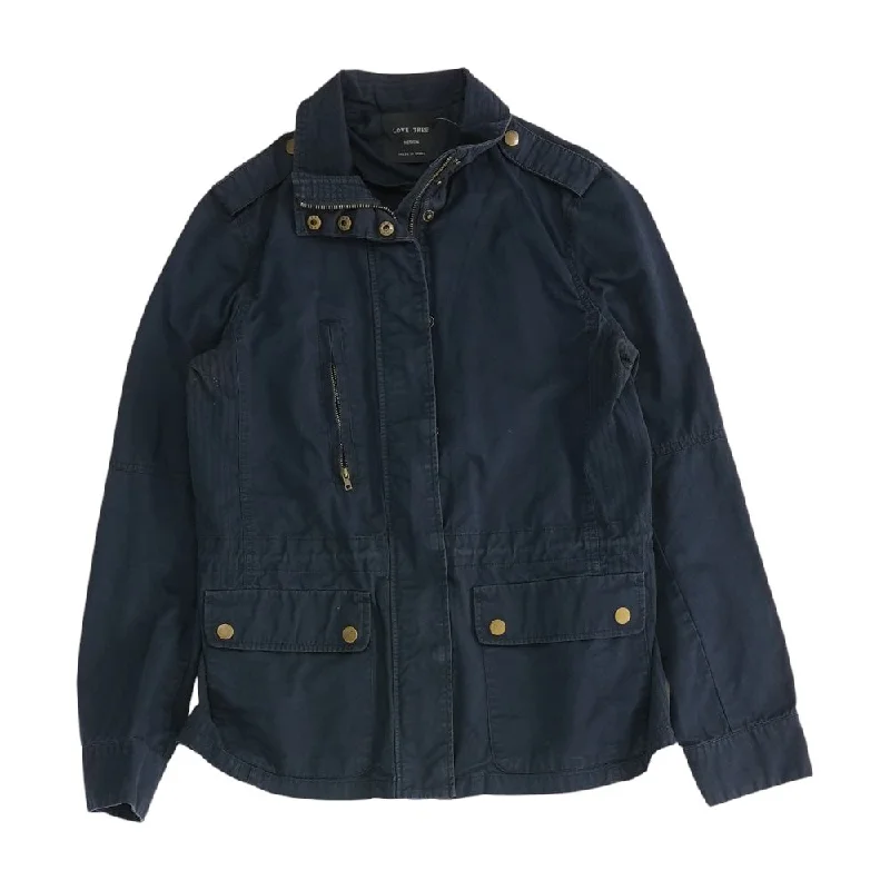 Black Solid Jacket Denim Fabric Leather Fabric Suede Fabric