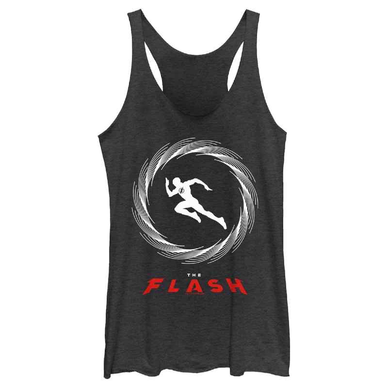 Women's The Flash Speedster Barry Allen Silhouette Racerback Tank Top halter tank top