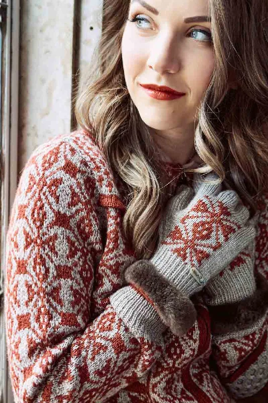 Adelaida Woman Cardigan, Bison, Merino & Silk Anti-Pilling Anti-Shrink Durable