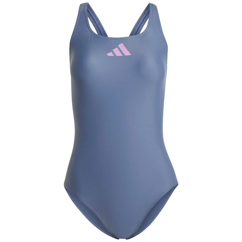 adidas 3bars Womens Swimsuit Solid Color Swimsuit