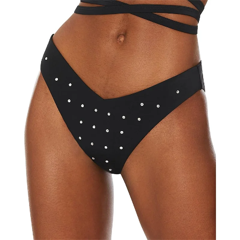 Beach Riot Womens Vanessa Embellished Hipster Swim Bottom Separates Modern High-Waisted Swimsuit
