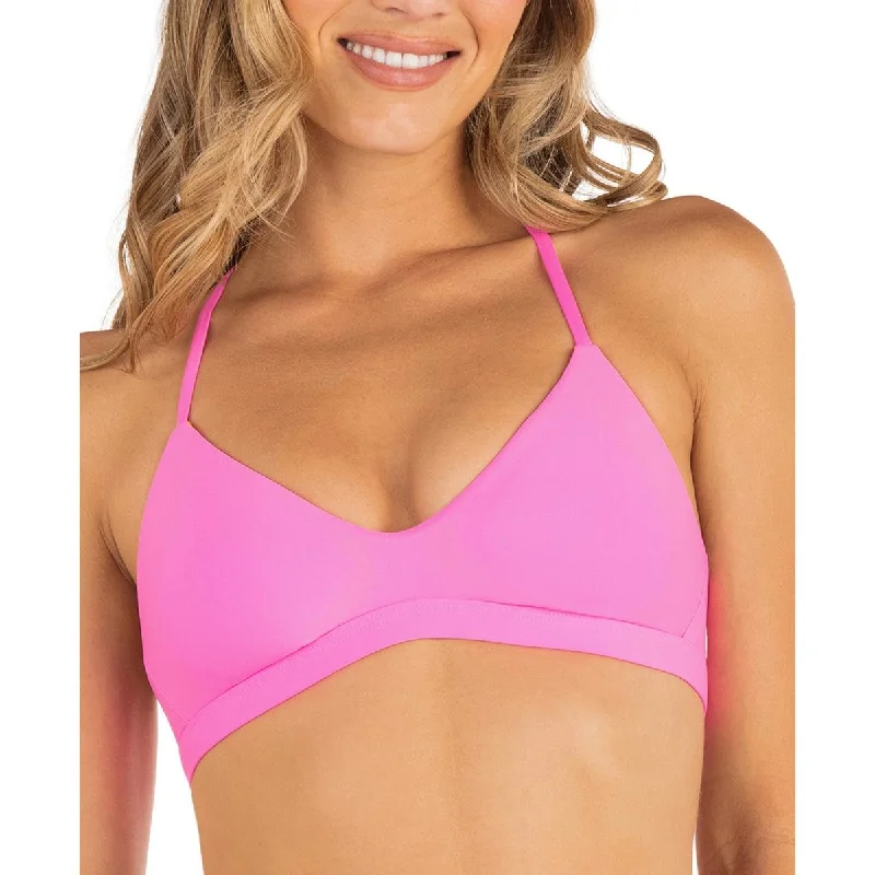 Hurley Womens Juniors  Lace-UP Bikini Swim top Trendy Swimwear Set