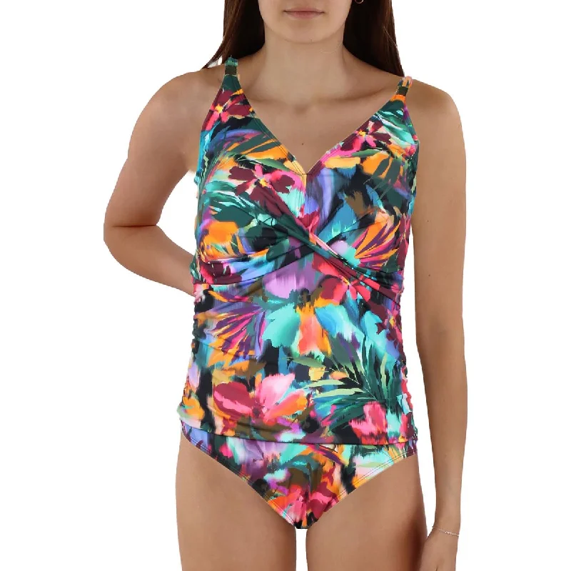 Lauren Ralph Lauren Womens Printed Underwire One-Piece Swimsuit Classic Swimsuit Design