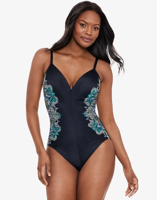 Precioso Temptation Swimsuit - Black Sporty Racerback Swimsuit