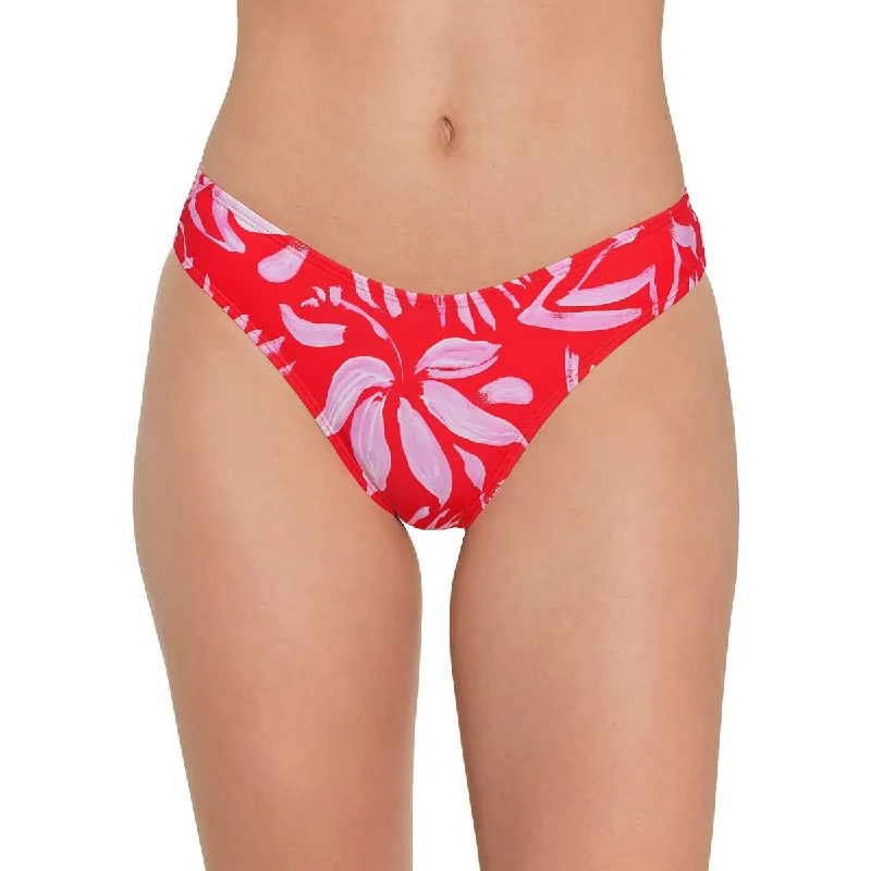 Salt + Cove Womens Juniors Pritned Hipster Swim Bottom Separates Sexy Cutout Swimsuit